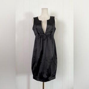 Gestuz Plunging Neckline Dante Cocktail Dress Size 38 US 6 Medium Black Formal